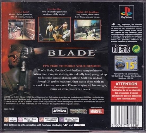 Blade - PS1 (B Grade) (Genbrug)